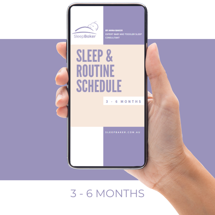 A 3 month old baby settling into a daily sleep and nap routine